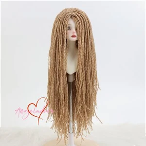 1/4 1/3 Tío BJD Muñeca Rasta Peluca Muñeca Pelo Largo Delgado Trenzas Negro Dorado Gris - Imagen 1 de 25
