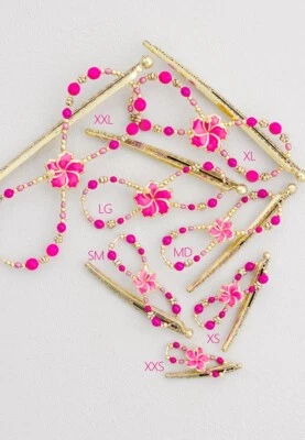 Lilla Rose Hibiscus Sunset Pink Flexi Hair Clip FX-2609 S (Small) - Image 1 of 2