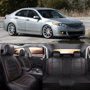 For Acura TSX TL TLX Car Seat Cover 5 Seat Full Set Custom PU Leather Cushion A+ - Picture 1 of 12