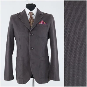 Mens Summer Sport Coat 38R US Size S.OLIVER Brown Cotton Blazer Travel Jacket - Picture 1 of 11