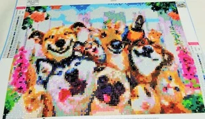 Handcrafted Finished Diamond Art Family Pets Child Colorful Room Wall Decoration - Picture 1 of 5