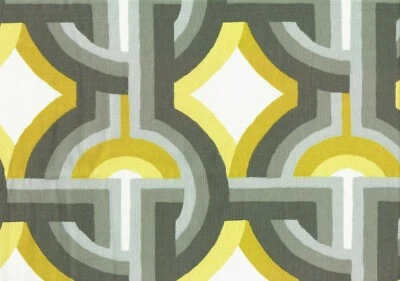 Tapicería de cortinas de algodón gris marrón dorado Dwell Studio de 5 yardas Robert Allen  Foto 1 de 2