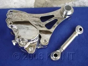 FITS HARLEY, DNA PAUGHCO SPRINGER FRONT END CHROME LEFT FRONT BRAKE CALIPER KIT - Bild 1 von 3