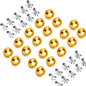 20X JDM Billet Aluminum (GOLD) Fender/Bumper Washer/Bolt Engine Bay Dress Up Kit - Picture 1 of 2