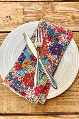 Conjunto de guardanapos estampados indianos, guardanapos de mesa de jantar 100% algodão kantha - Imagem 1 de 4