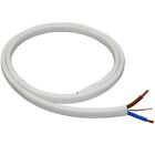 2m x 6mm Twin & Earth Flat White Cable LSZH BS7211 BASEC 6242B Shower Cooker T&E
