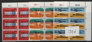 (1206) Switzerland Scott Official 10-11-13 MNH, Corner Block of 6 MNH - Bild 1 von 1