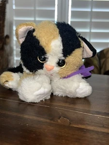 Kitty Kitty Kittens Calico Black White Bow Purring Cat Plush Vintage TYCO 1992 - Picture 1 of 9