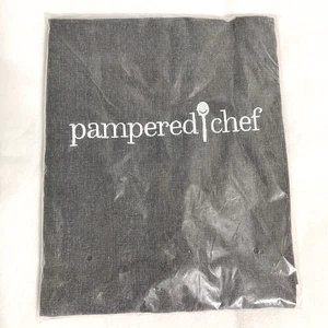 Pampered Chef Apron Grey White Brand New Sealed - Picture 1 of 2