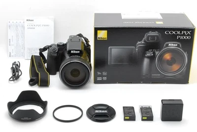 [MINT W/BOX] Nikon Coolpix P1000 16MP 125x Digital Camera Black from JAPAN - Image 1 of 4