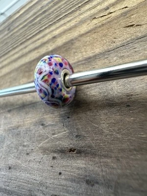 Trollbeads TROLLSTONE - Retired Multicolored, Red, Pink Blue, Preowned - Image 1 of 4