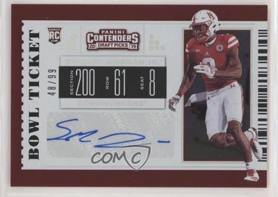2019 Contenders Draft Picks Bowl Ticket /99 Stanley Morgan Jr Rookie Auto RC - Image 1 of 2