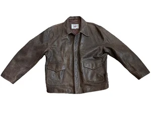 Genuine Leather Jacket Indiana Jones Size XL Made In Korea Unbranded - Picture 1 of 18