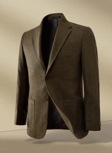 Blazer Vintage Hombres Marrón Tweed Cuadros Muesca Solapa Ocio Baile de graduación Novio Traje Personalizado - Imagen 1 de 10