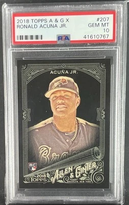2018 Topps Allen & Ginter X Ronald Acuna rookie card #207 PSA 10 RARE!🔥 - Image 1 of 2