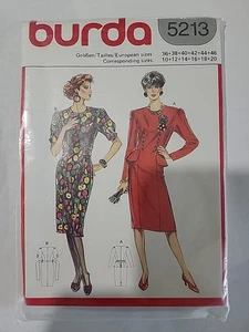 Burda VINTAGE 1980s Sew Pattern Peplum Skirt Sizes 10-20 Pencil Skirt Sealed - Picture 1 of 5