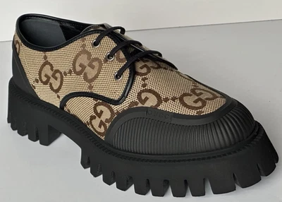 Zapatos ligeros Gucci para hombre con logotipo GG negros/camello 13 EE. UU. (Gucci 12.5) 699552 nuevos en caja Foto 1 de 4