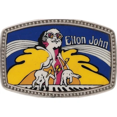 Rare Elton John Yellow Brick Road Piano Music Rock Concert Vintage Belt Buckle - Image 1 of 4