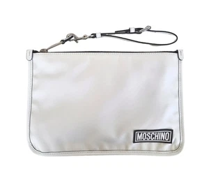 MOSCHINO Unisex Beauty Clutch in Canvas Z2A84088204 white-black - Picture 1 of 7
