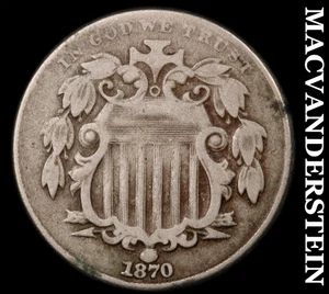 1870 Shield Nickel - Scarce Better Date No Reserve #D9450 - Picture 1 of 2