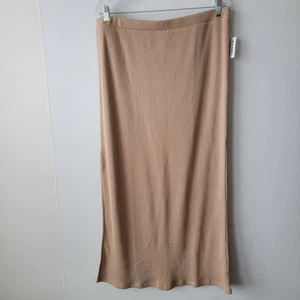 Old Navy Damen Rippstrick Midi Bleistiftrock Gr. XL Seitenschlitz Gummibund - Bild 1 von 7