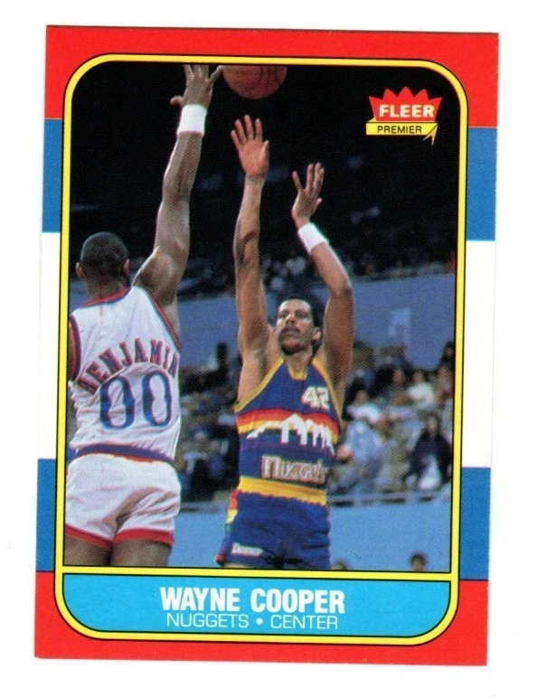 1986 Fleer Basketball Wayne Cooper #18 Denver Nuggets (A) - Изображение 1 из 1