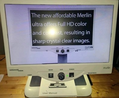 Lupa de vídeo LCD Enhanced Vision Merlin ULTRA HD 20" com FRETE GRÁTIS!! - Imagem 1 de 4