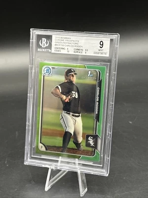 2015 Bowman Chrome Carlos Rodon, #BCP-150, 1º Bowman Green Ref #9/99 BGS Estado perfeito 9 - Imagem 1 de 3