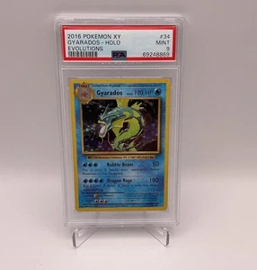 2016 Pokémon XY Evolutions Gyarados Holo #34 PSA 9 MINT - Picture 1 of 2