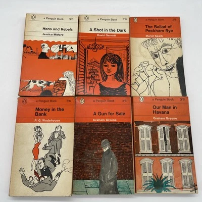 6 PENGUIN Fiction Vintage 1st Edition Paperback Joblot Bundle 60’s - Image 1 of 4