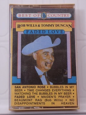 Bob Wills & Tommy Duncan Faded Love Cassette 1985 Starday Records Foto 1 de 2