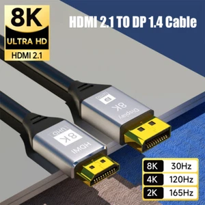 8K HDMI 2.1 to DisplayPort 1.4 Adapter 8K30Hz 4K120Hz Monitor Video Converter - Picture 1 of 9