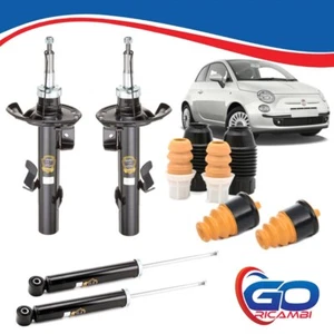 KIT COMPLETO 4 AMMORTIZZATORI + TAMPONI PER FIAT 500 0.9 1.2 1.3 1.4 DAL 2007 - Foto 1 di 7