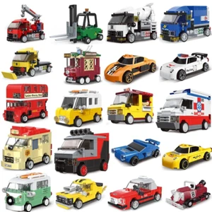 Mini DIY Racing Car Bus Engineering Military Vehicle Ambulance Building Brick - Picture 1 of 94