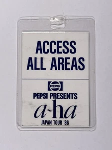 a-ha AAA Pass Ticket Original Laminate Japan Tour Gerry Judge Security 1986 - Picture 1 of 12