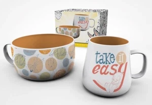 Looney Tunes Breakfast Mug And Bowl Set CeramicTweety Pie Bugs Bunny Warner Bros - Picture 1 of 6