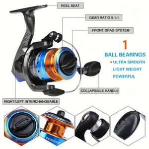 Complete Fishing Set with Rod Reel and Accessories - Picture 1 of 8