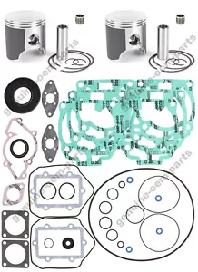 Ski-Doo MXZ 600 HO Dual Ring Pistons Full Gasket Kit Crank Seals 72mm 2003-2008 - Picture 1 of 24