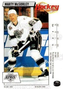 1992-93 Panini Stickers French #73 Marty McSorley