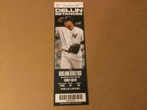 Talón de boleto de los Yankees 2019 30/08/19 vs A's ~ debut de Heldon Neuse MLB - Imagen 1 de 1