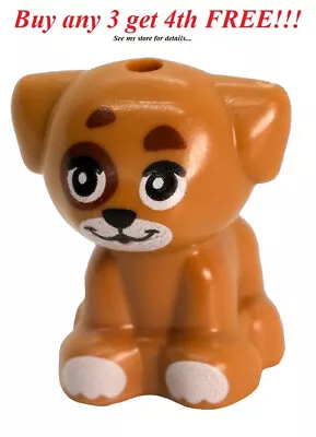 ☀️NEW LEGO Minifigure Mini Figure Minifig Animal Pet Dog Puppy White Paws - Image 1 of 3