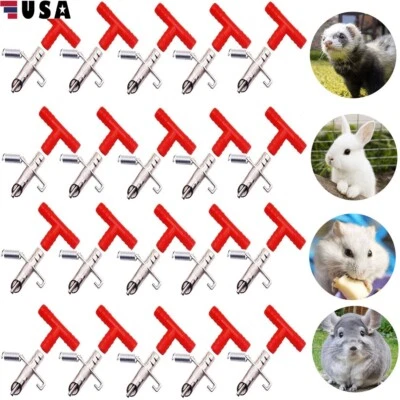 20 ШТ. Кроличья Вода Соски Поилка Кормушки Автоматический Поилка Фонтан для Хорьков - Изображение 1 из 4