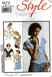 Style 1572 Short-Sleeved BLOUSE Sewing Pattern Size 14-16-18 - Picture 1 of 2