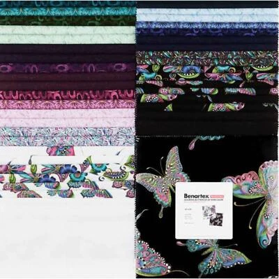 Atractivo pastel de mariposas con capa metálica Ann Lauer Benartex Traditions 10 pulgadas Foto 1 de 4