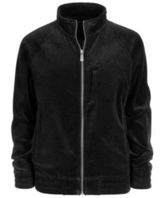 Chaqueta Sean John Boy Terciopelo Negro Cremallera Frontal S (8), L (14-16) $60 TINI {&} Foto 1 de 2