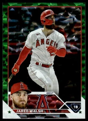 2023 Topps Series 2 GREEN /499 Jared Walsh Los Angeles Angels #439 R113 - Image 1 of 2