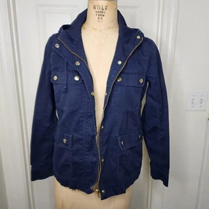 J Crew Navy Womens Field Jacket Sz. S - Picture 1 of 10
