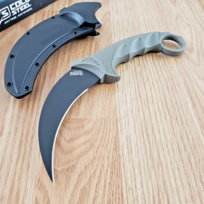 Cold Steel Tiger Fixed Knife 4.75" AUS-8A Steel Blade Grix-Ex And Kray-Ex Handle - Image 1 of 4