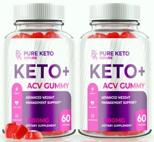 (2 Pack) Pure Keto Essence Keto+ACV Gummies to Support Weight Loss and Wellness - Picture 1 of 8