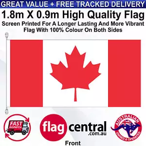 Canadian National Flag 1.8m Canada *Long Lasting *Cost Effective *Free Delivery - Bild 1 von 4